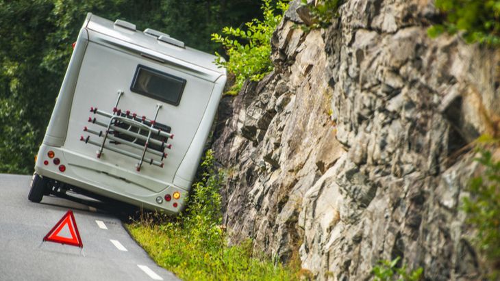 Havarované obytné auto