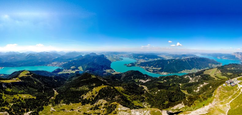 Rakousko. Výlety a nocování u Attersee, Mondsee a dalších jezer